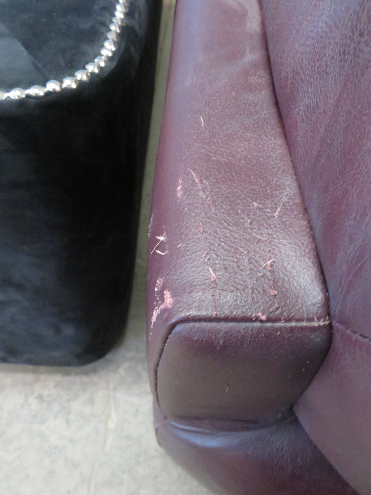 Natuzzi Burgundy Sofa