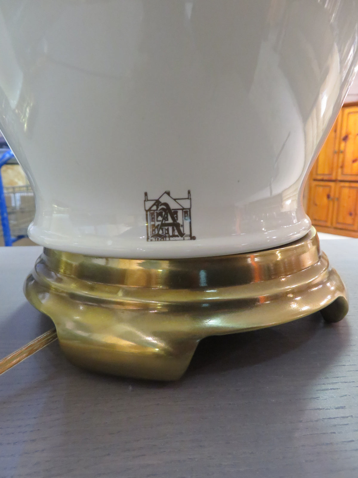 Pair of Mid-Century Floral Lamp