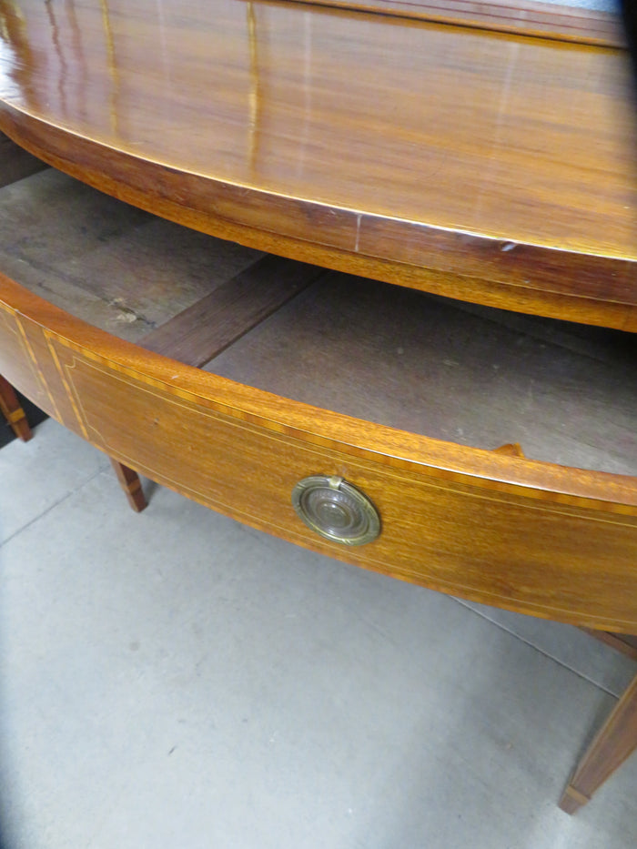 Solid Wood Side Board with Brass Accents