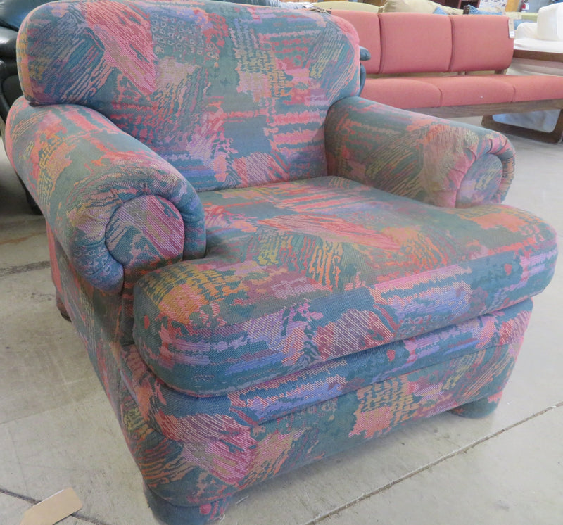 Pink Patterned Armchair