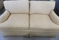 Yellow Fabric Loveseat