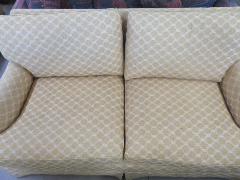 Yellow Fabric Loveseat