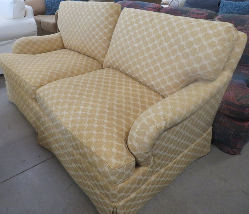 Yellow Fabric Loveseat