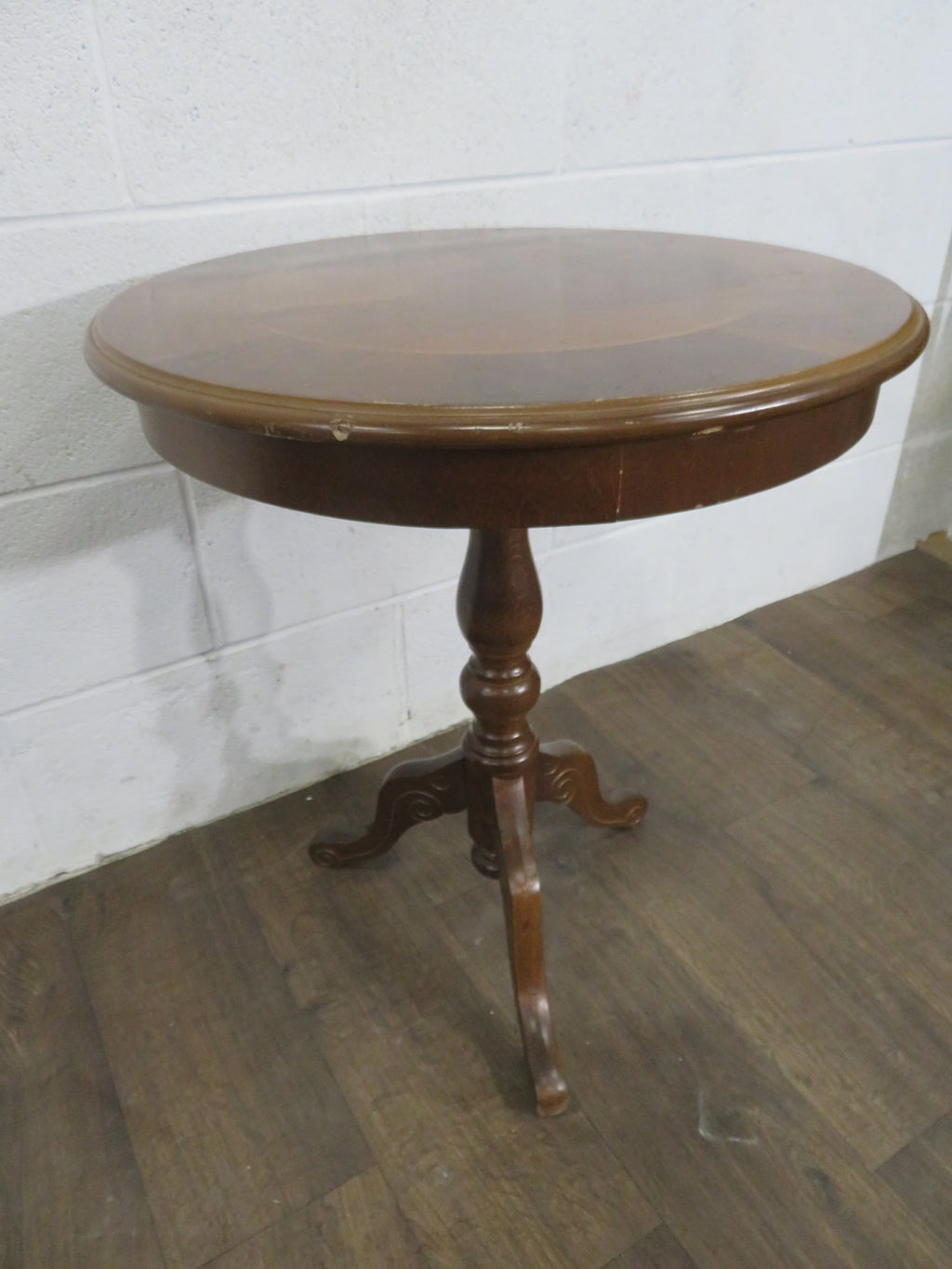 Wooden Side Table with In-Laid Top