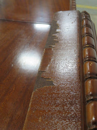 Wood Dining Table with Ornate Detailing and 2 Leaves