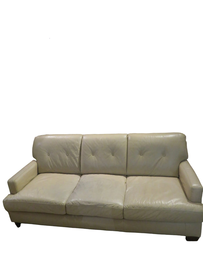 Natuzzi Tan Leather Sofa