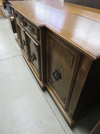 Solid Wood Dresser with Lower Cupboards