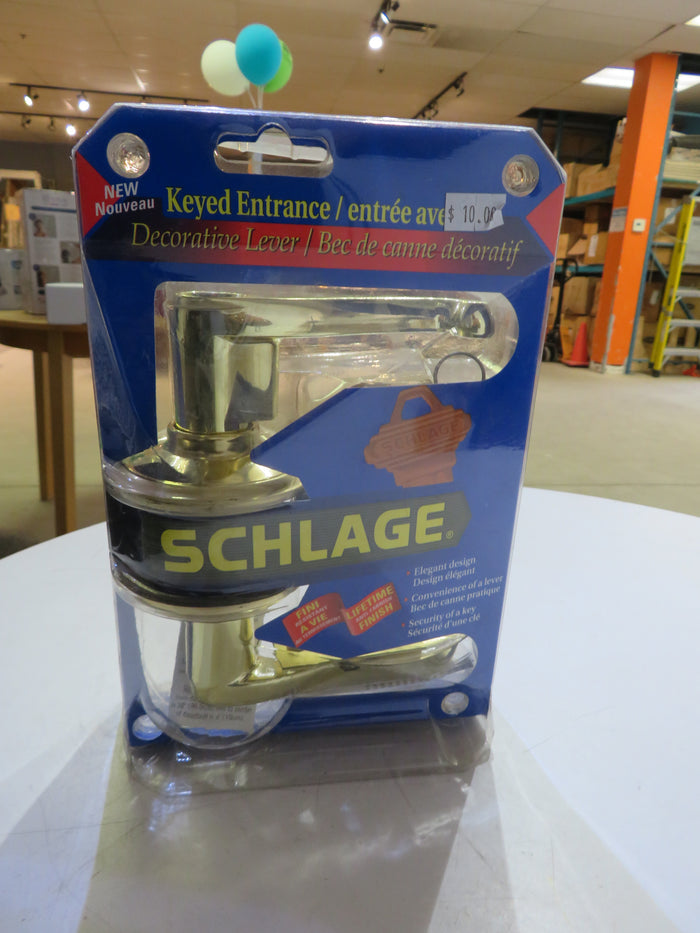 Schlage Keyed Entrance Right Hand Lever