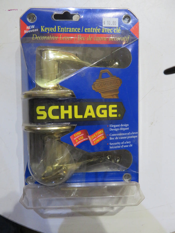 Schlage Keyed Entrance Left Hand Lever