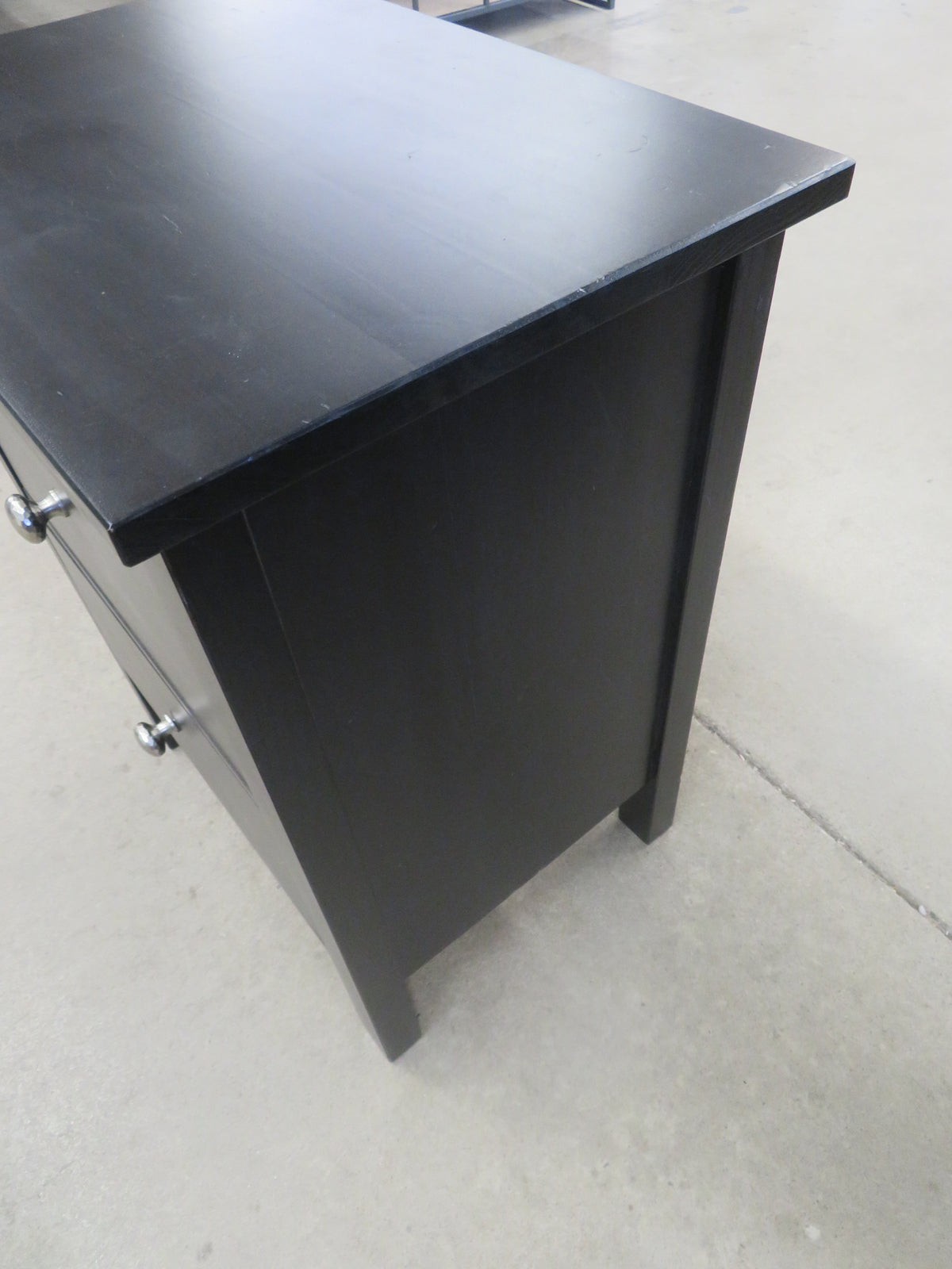 Two Drawer Side Table in Black