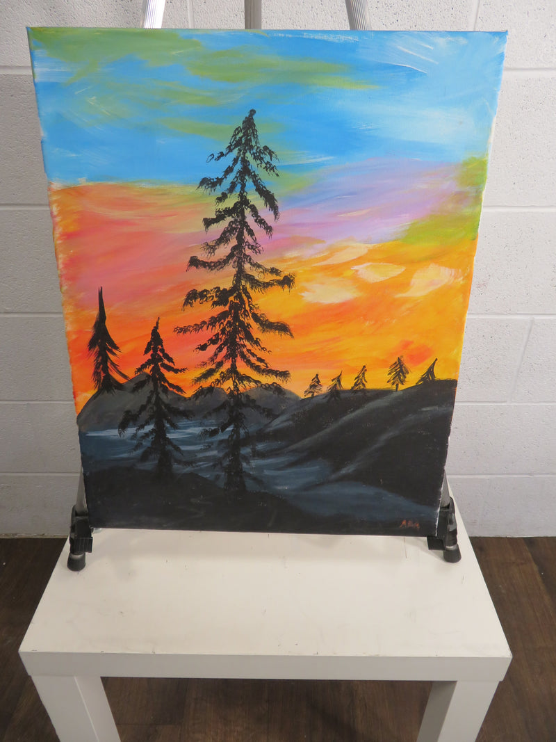 "Mountain Trees" Oil on Canvas