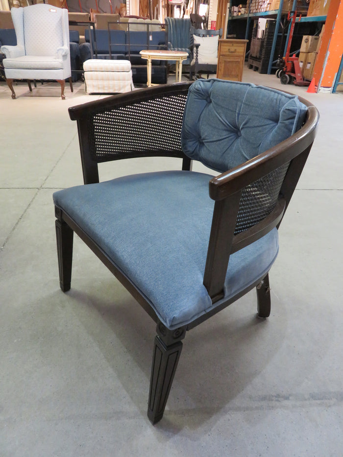 Vintage Barrel Back Cane Chair
