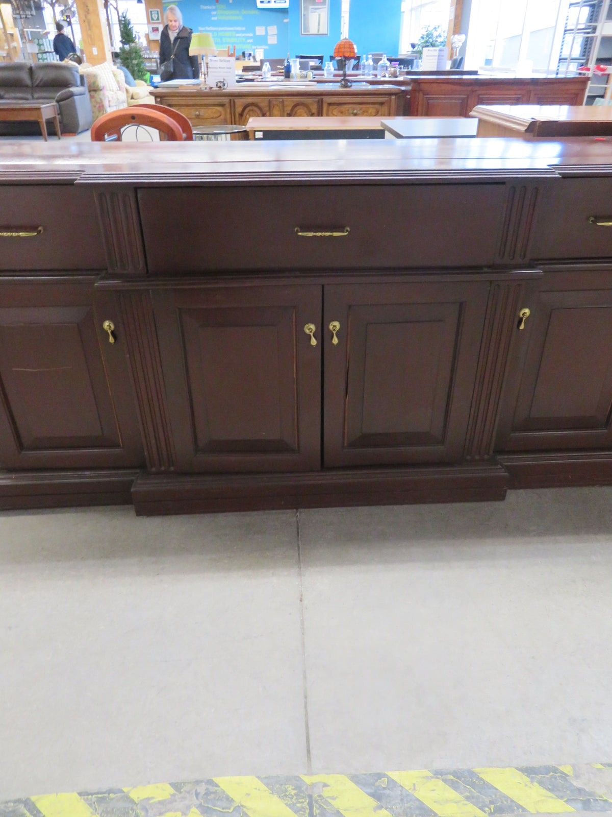 Solid Wood Hutch in Dark Wood