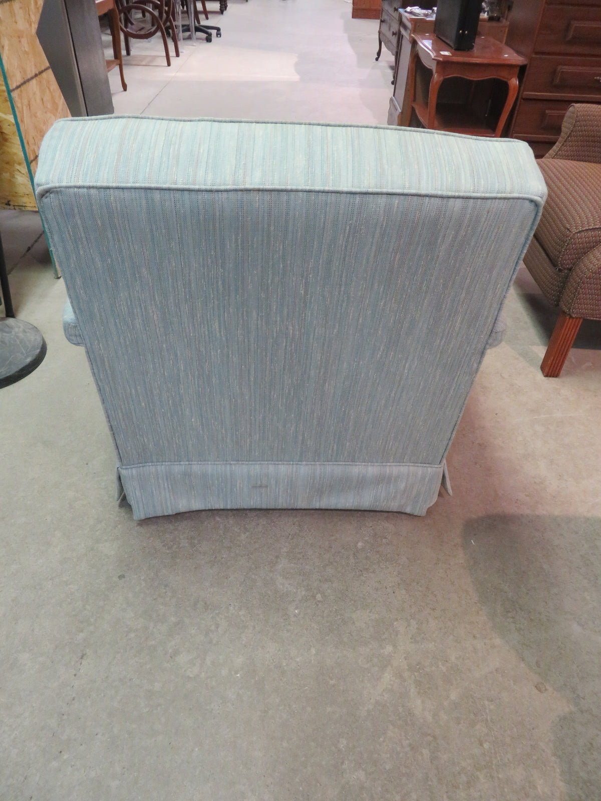 Light Blue Striped Arm Chair