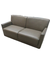 Keilhauer Matte Grey Leather Loveseat