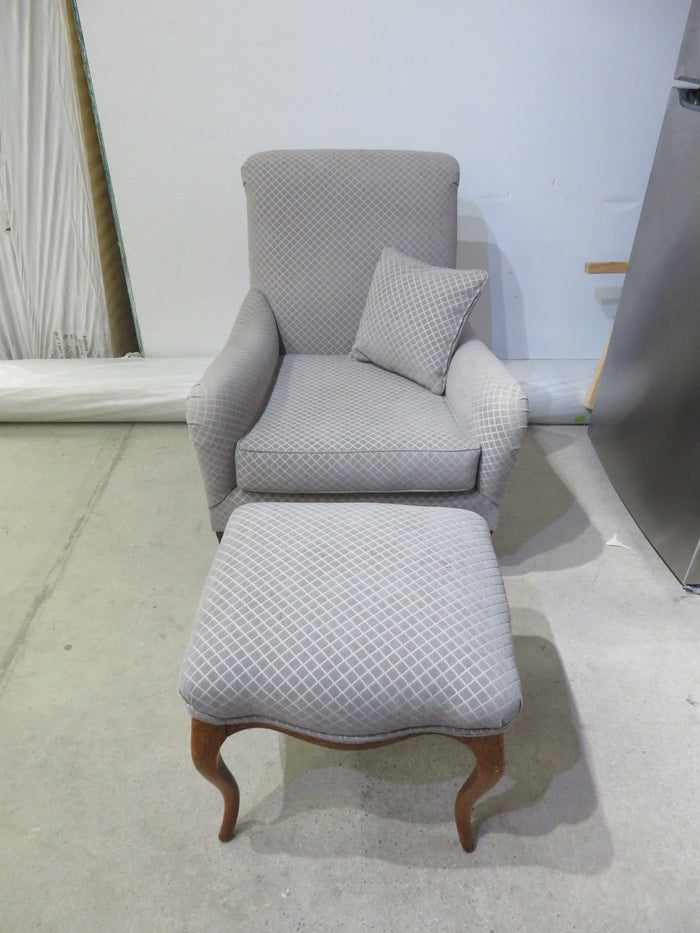 Lattice Pattern Armchair and Ottoman