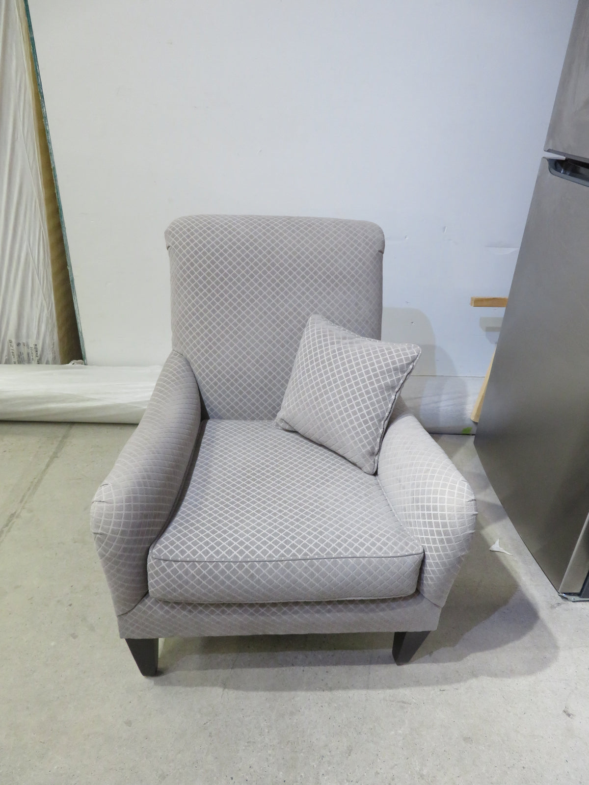 Lattice Pattern Armchair and Ottoman