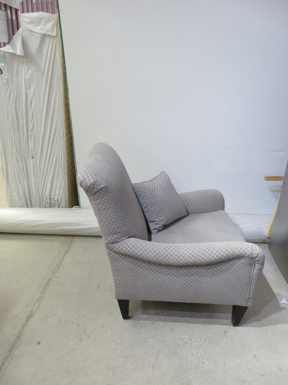 Lattice Pattern Armchair and Ottoman
