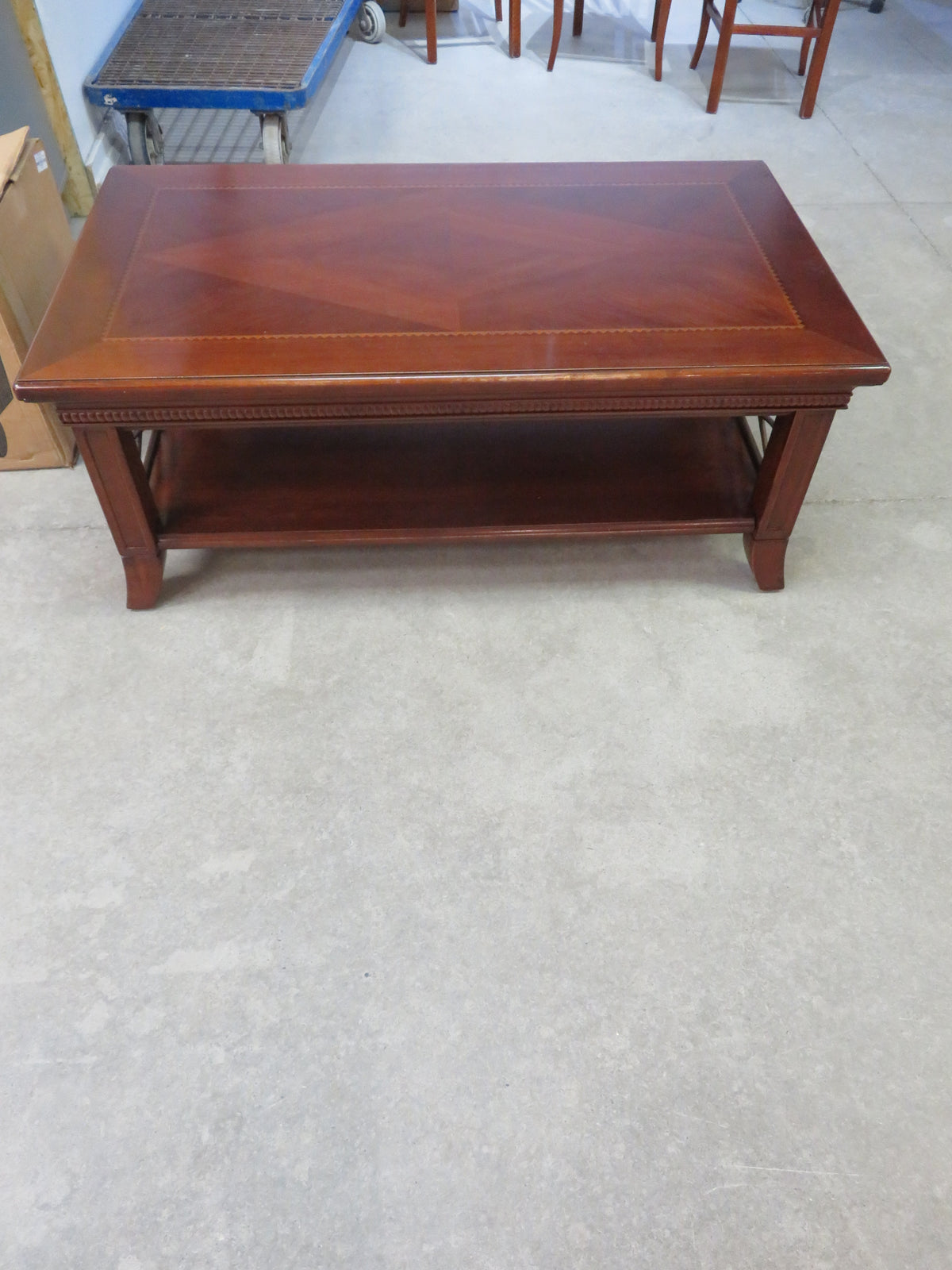 Traditional-style wood coffee table