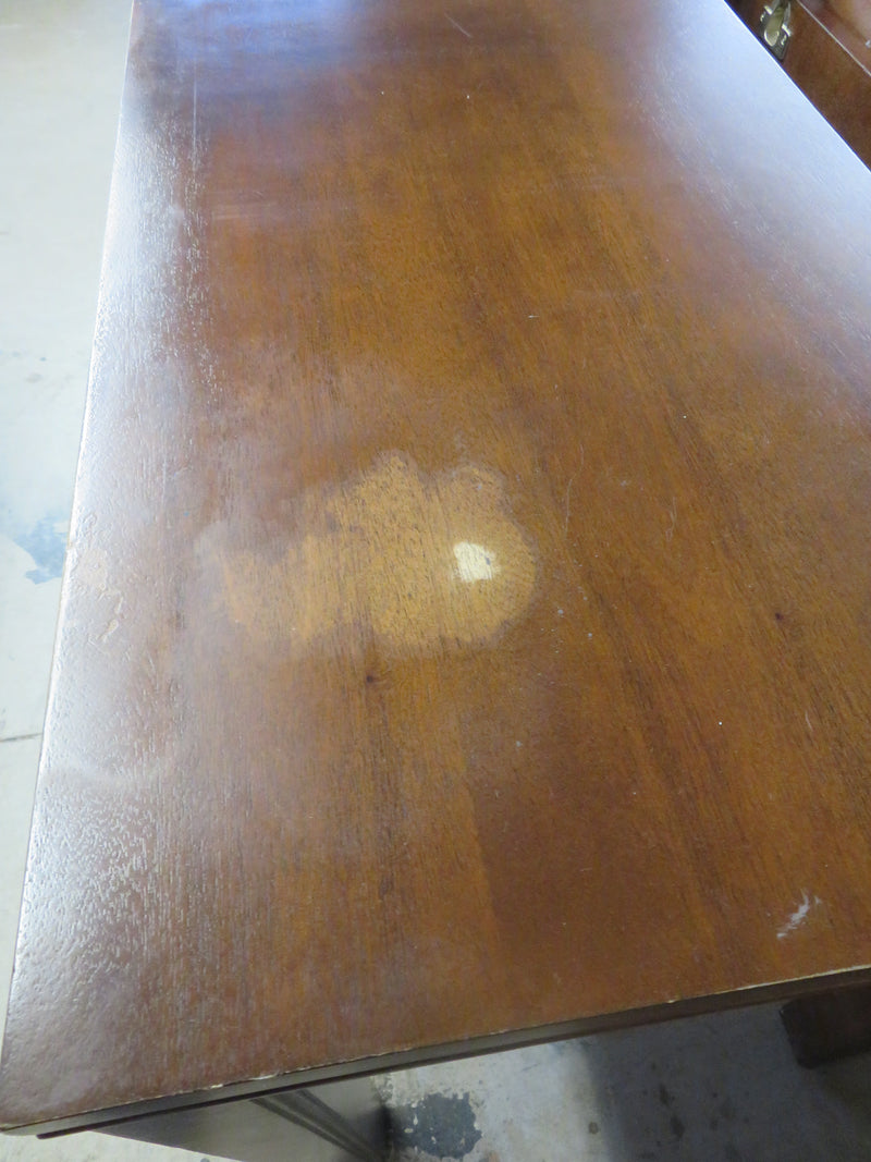 Wooden Desk with Built-in Electrical Outlets