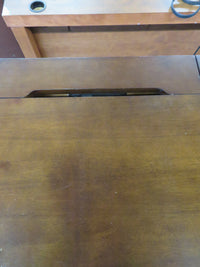 Wooden Desk with Built-in Electrical Outlets