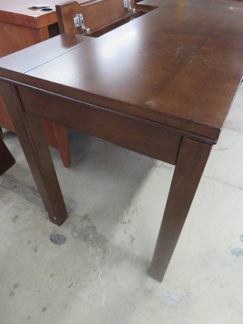 Wooden Desk with Built-in Electrical Outlets