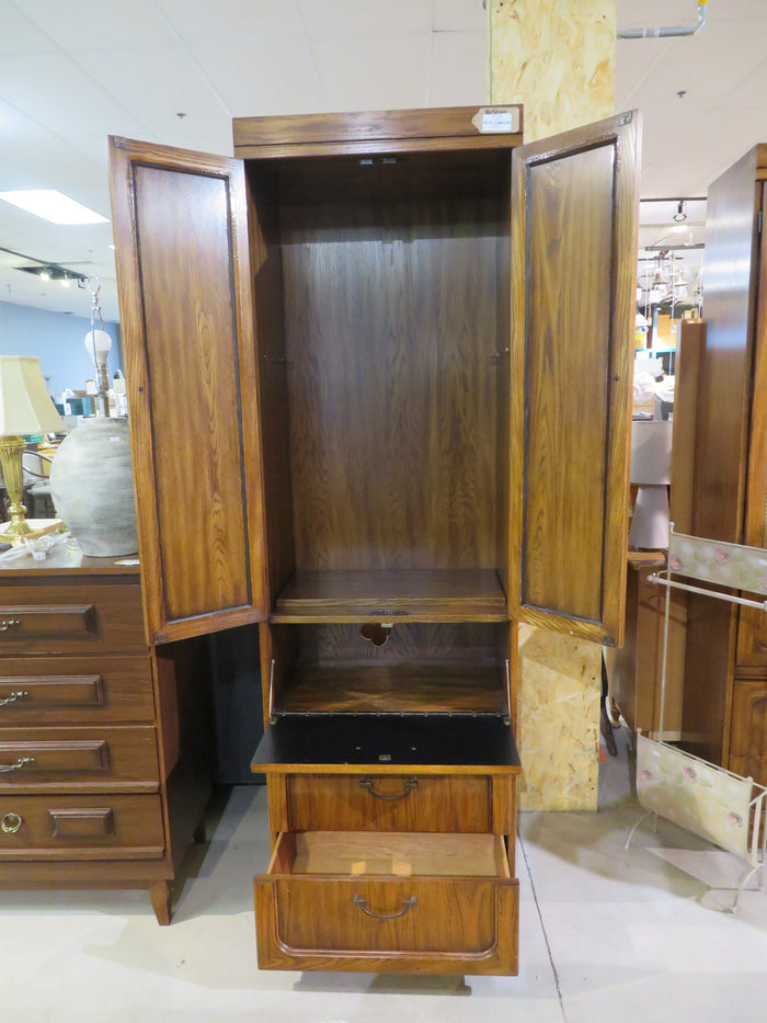 Vintage oak Armoire cabinet