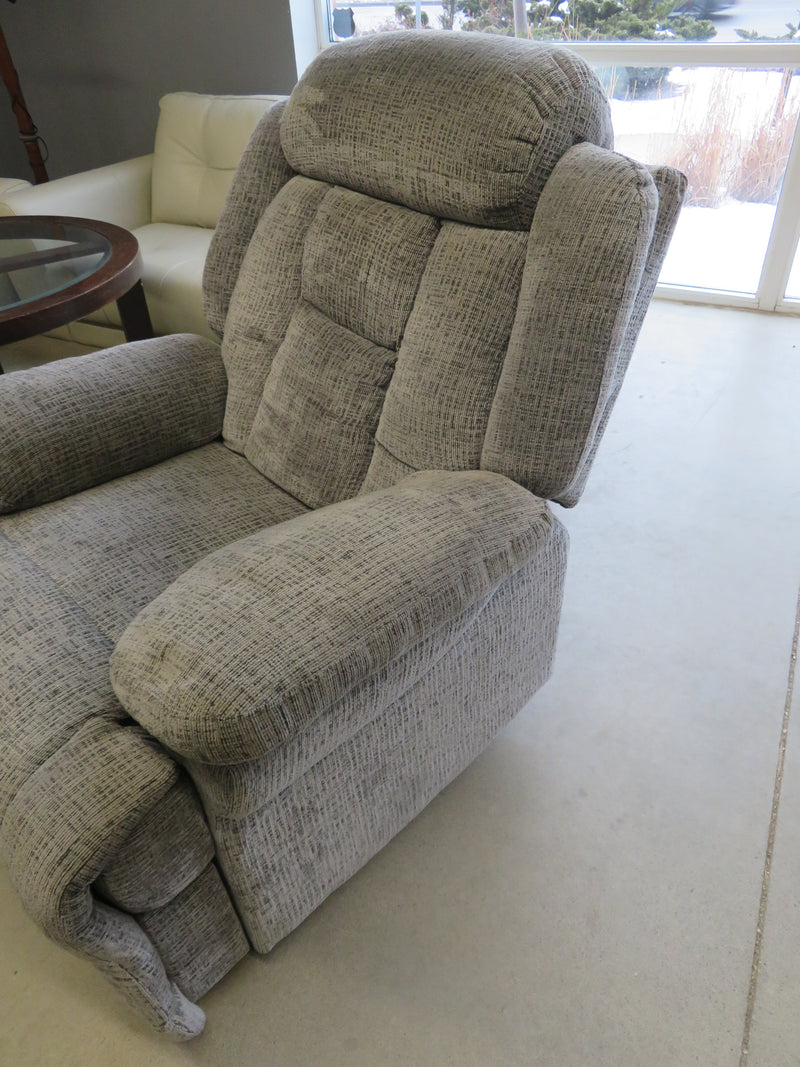 Recliner Armchair in Gray Fabric