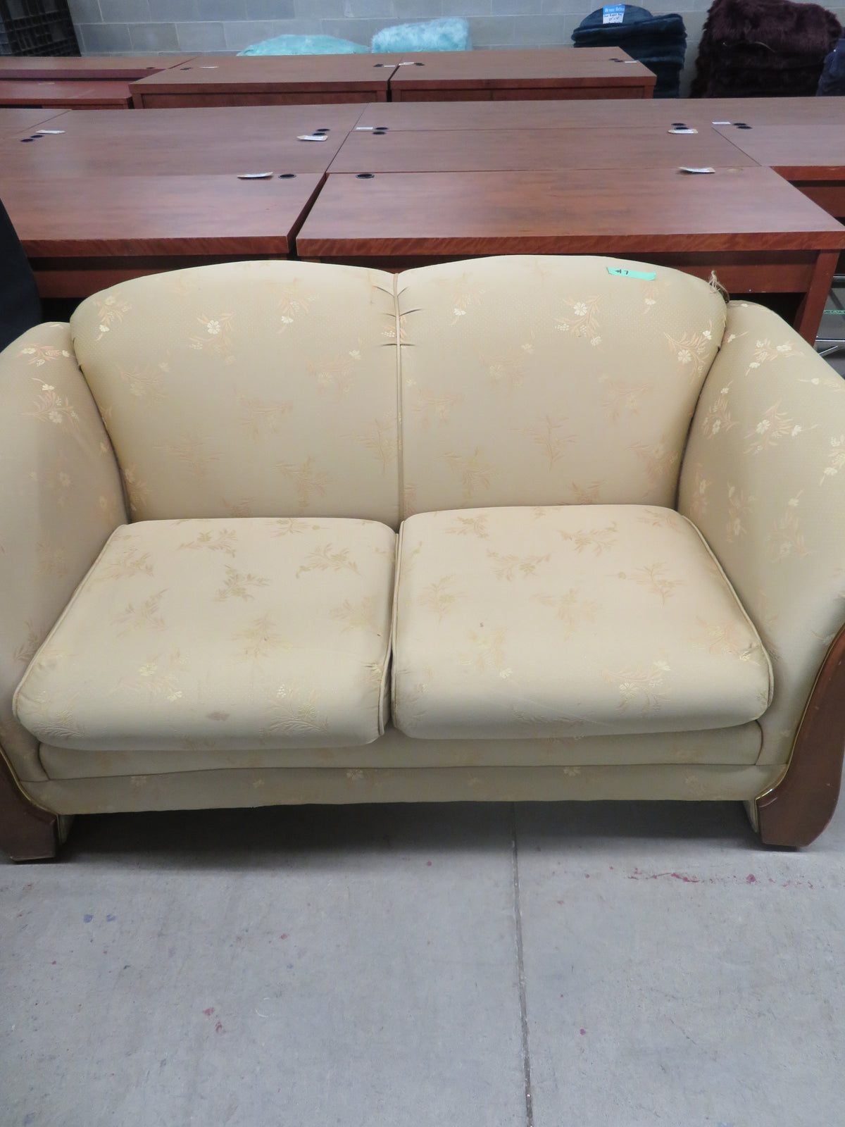 Gold Coloured Love Seat