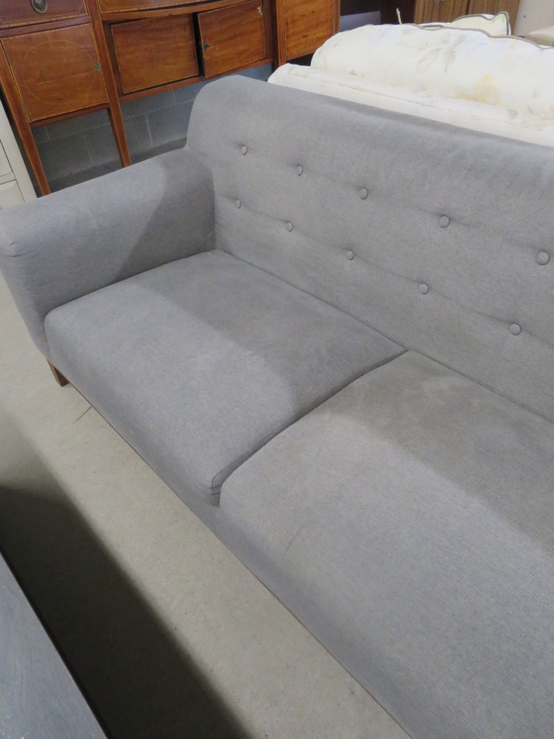 Love Seat in Gray Fabric