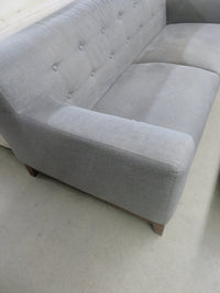 Love Seat in Gray Fabric