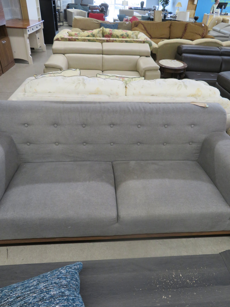 Love Seat in Gray Fabric