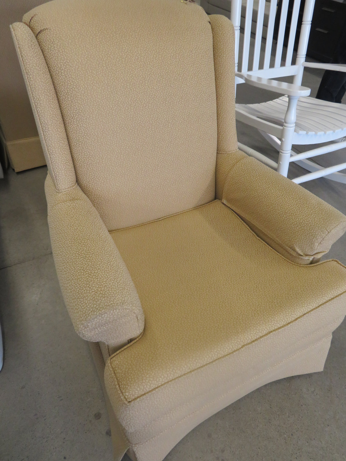 Arm Chair in Gold Fabric