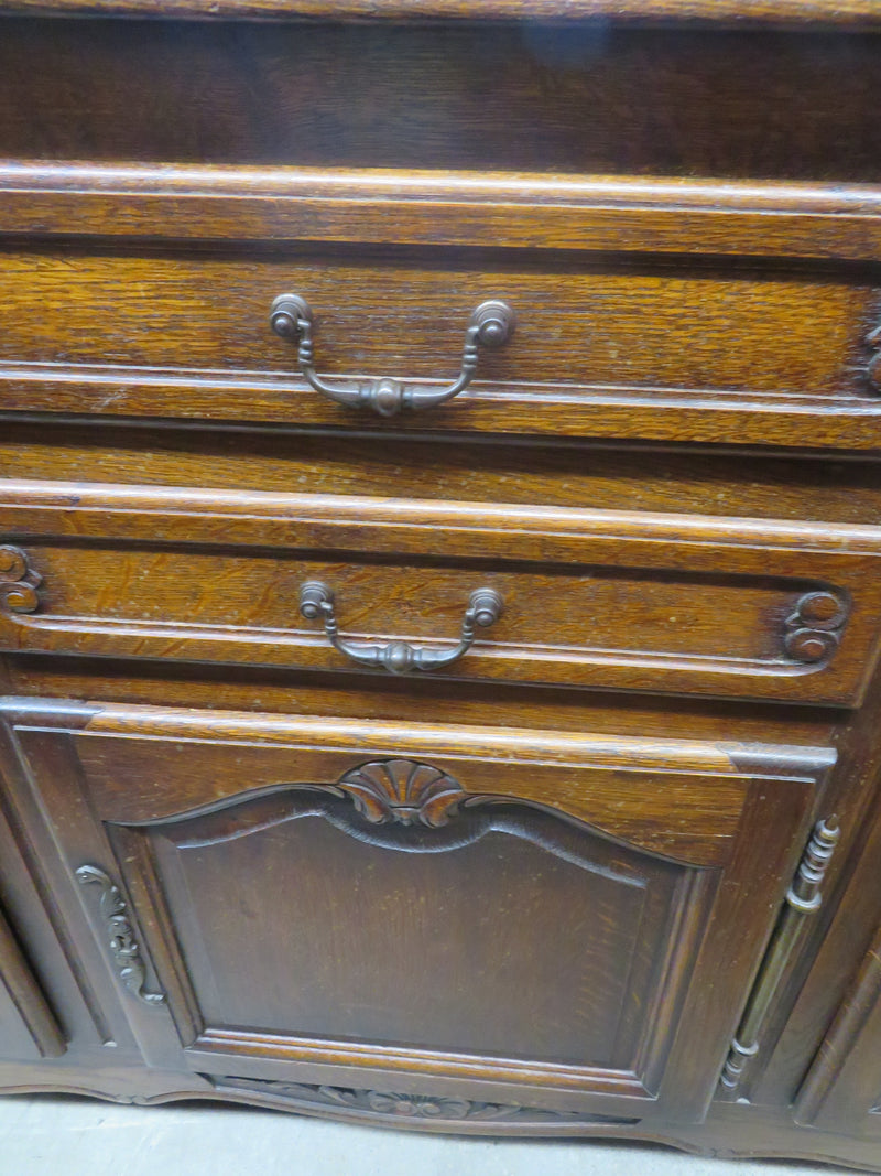 Solid Wood Side Board with Two drawers and Three Cupboards