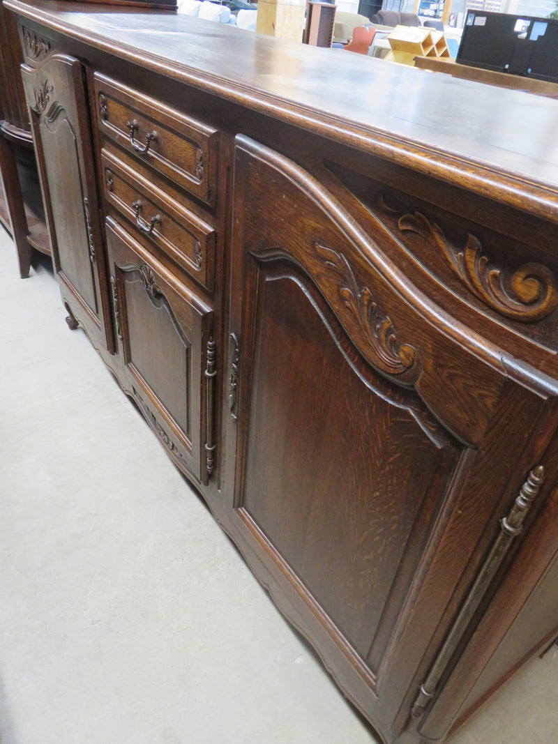 Solid Wood Side Board with Two drawers and Three Cupboards