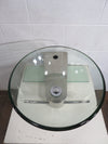 Chrome and Glass Bathroom Sink