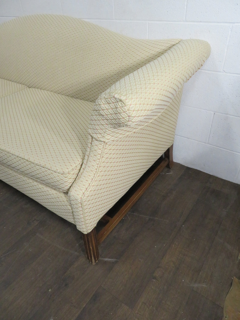 3-Seat Beige Fabric Sofa