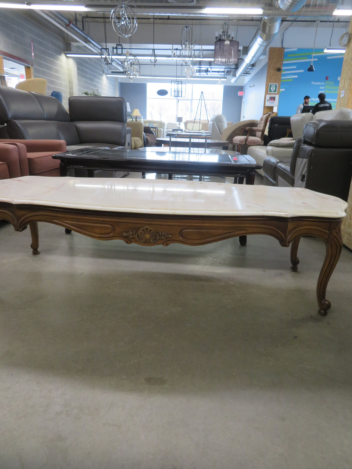 Coffee Table with Marble Top