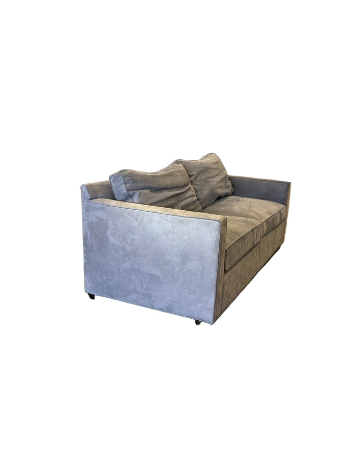 77-Inch Suede Create & Barrel  Sofa