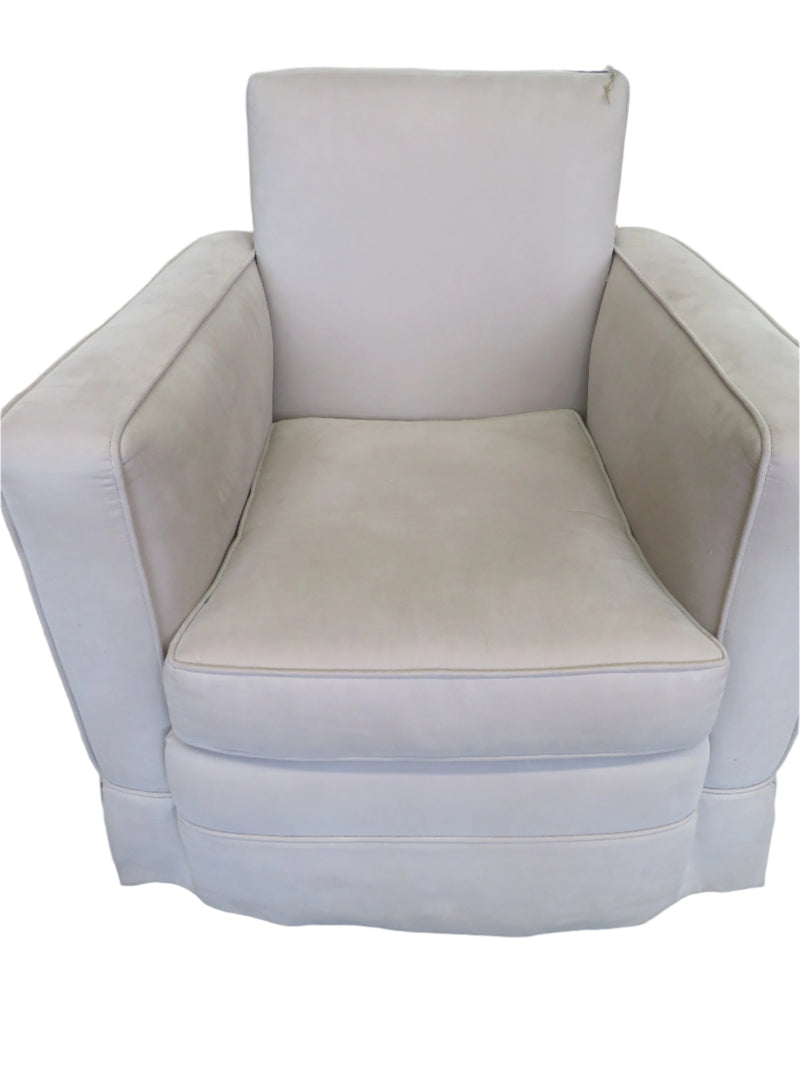 Beige Velour Arm Chair