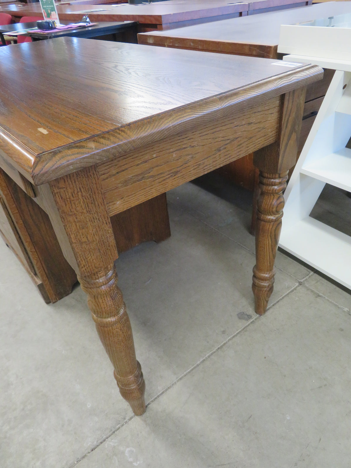 Single Pedestal Solid Wood Desk