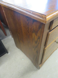 Single Pedestal Solid Wood Desk