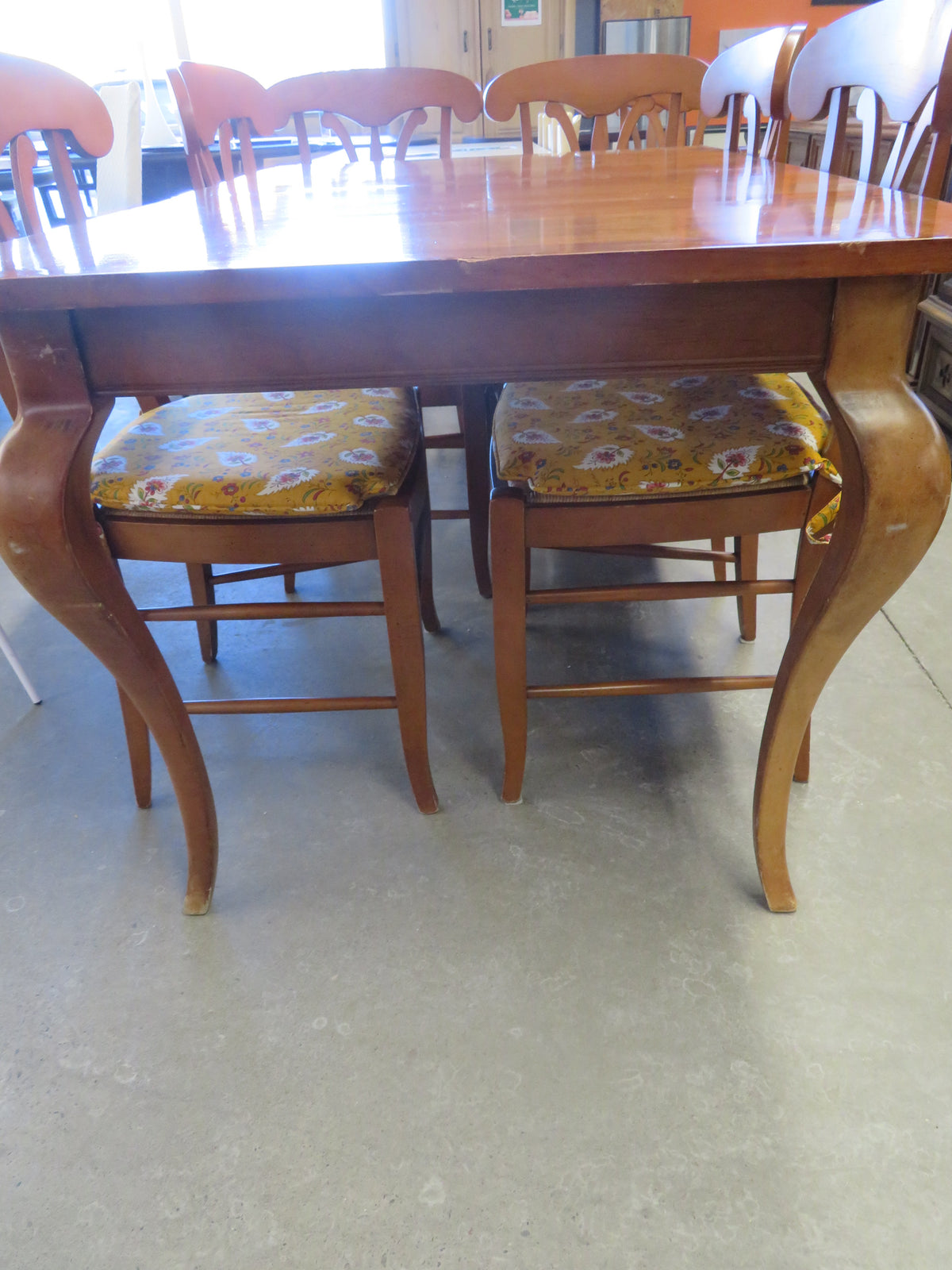 Wood Dining Table with Eight Chairs