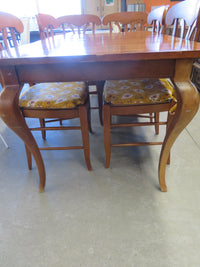 Wood Dining Table with Eight Chairs