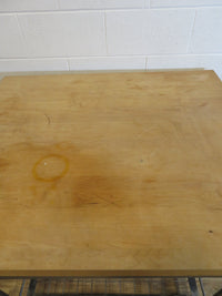 Butcher Block Table with Steel Base