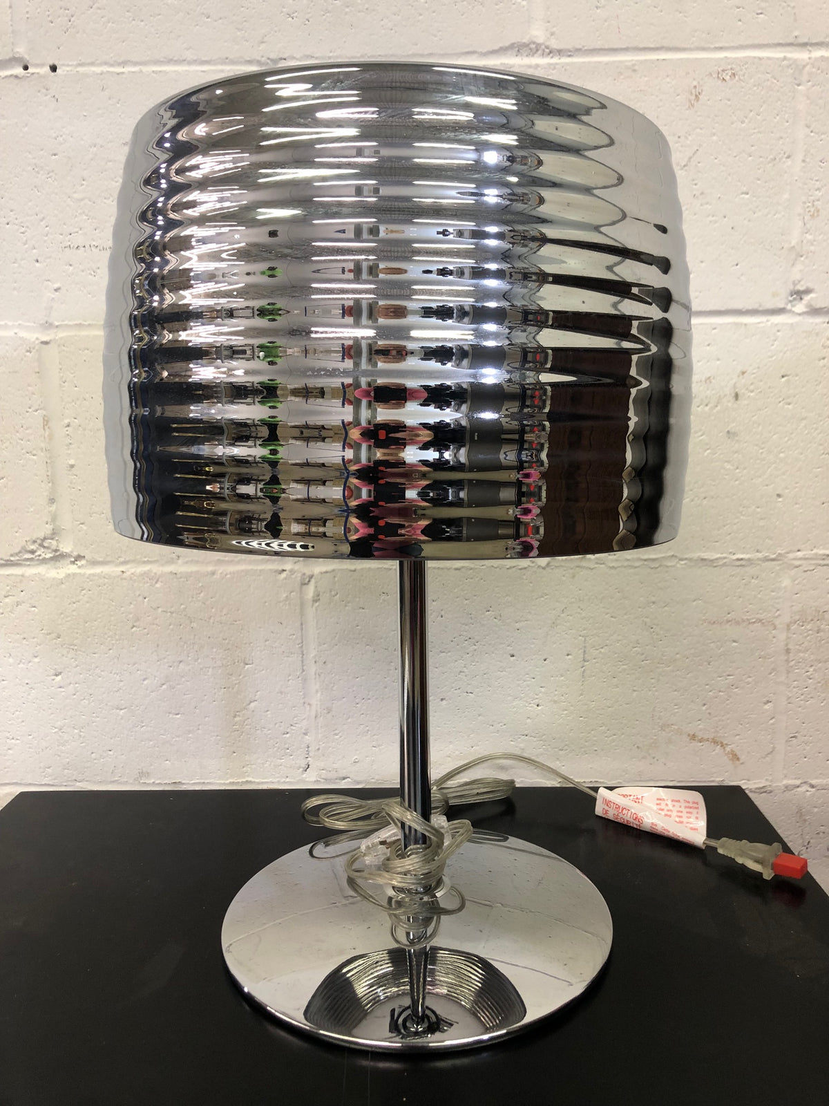 Silver Glass Table Lamp