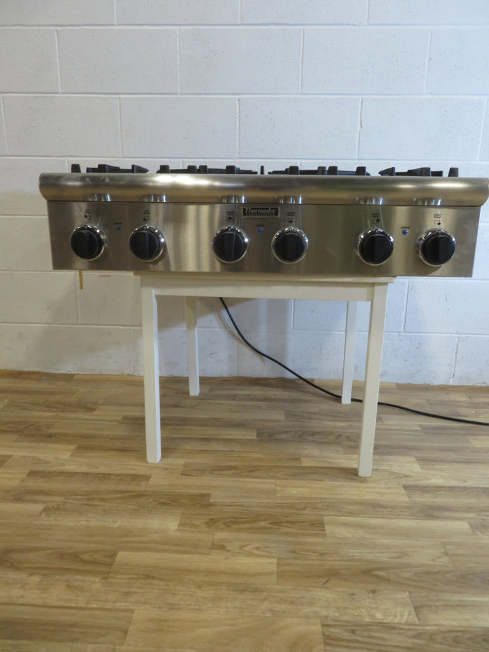 Six Burner Gas Cook Top - Stainless