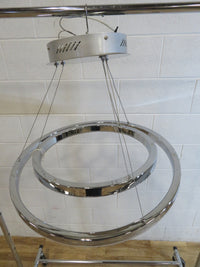 Two Ring Chrome LED Chandelier