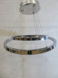 Two Ring Chrome LED Chandelier