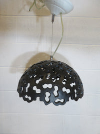 Single Light Pendant with Black Shade